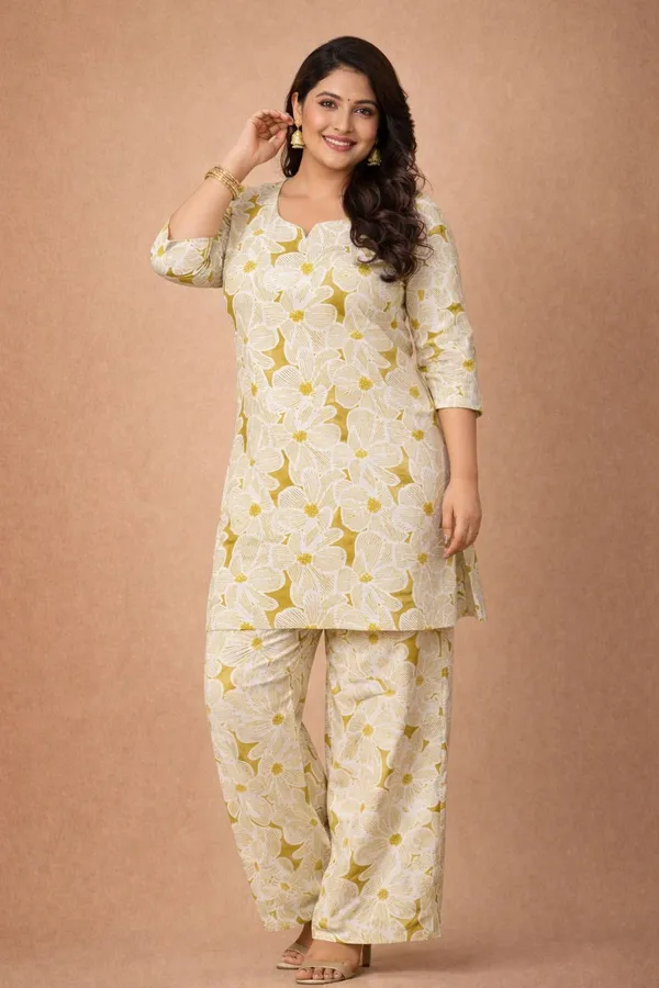 Yellow_And_White_Premium_Cotton_Co-Ord_Set_For_Women