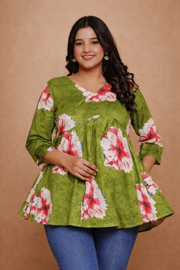 Green_Premium_Cotton_Kurti_For_Women