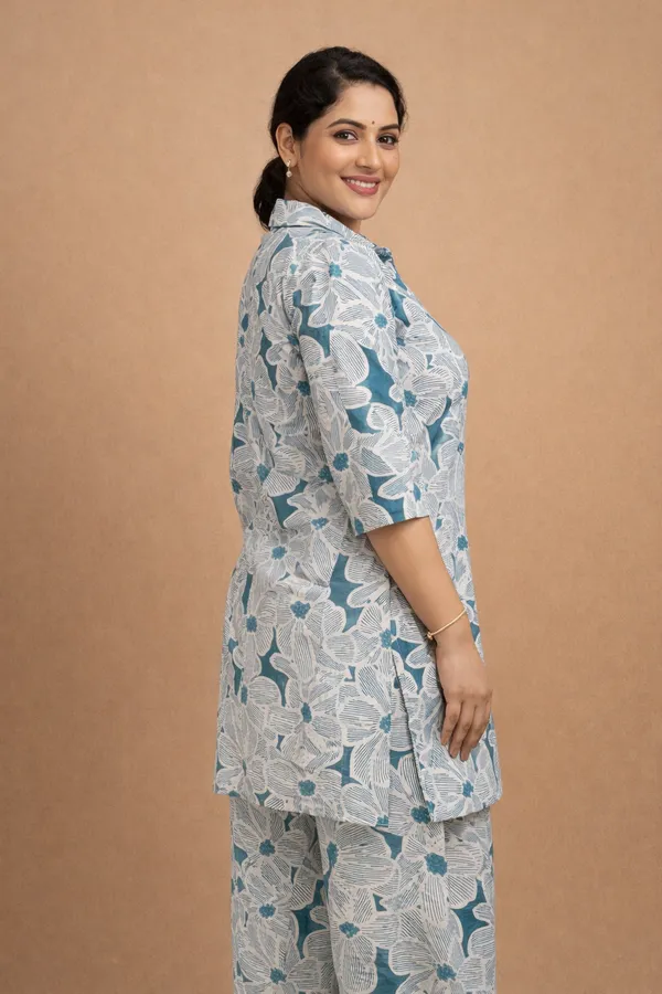 Green_And_White_Premium_Cotton_Co-Ord_Set_For_Women