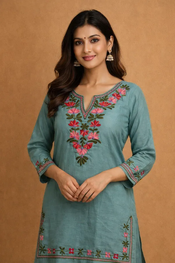 Dusty_Green_Premium_Cotton_Kurti_For_Women
