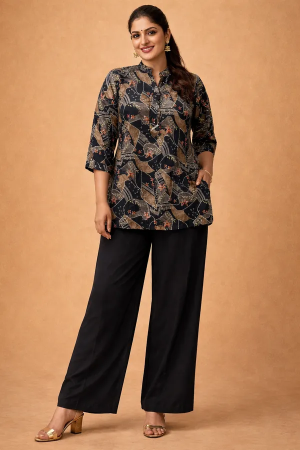 Brown_And_Black_Premium_Cotton_Co-Ord_Set_For_Women