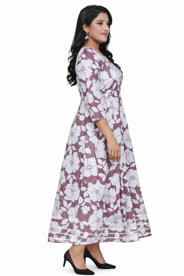 Brown_And_White_Premium_Cotton_Frock_Suit_For_Women