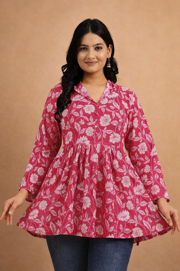 Pink_Premium_Cotton_Kurti_For_Women