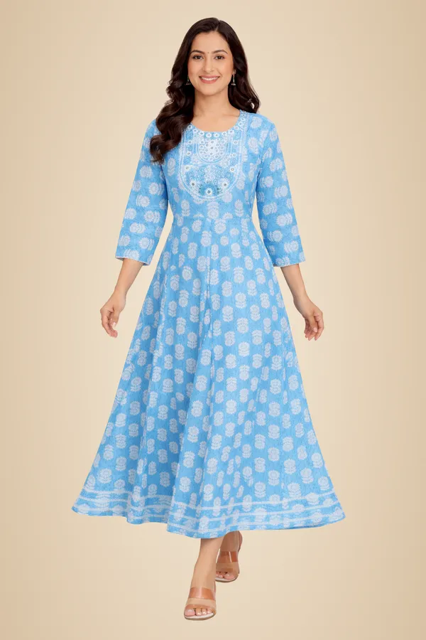 Blue_Premium_Cotton_Frock_Suit_For_Women