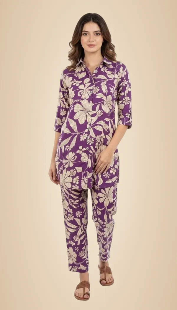 Purple_Premium_Cotton_Co-Ord_Set_For_Women