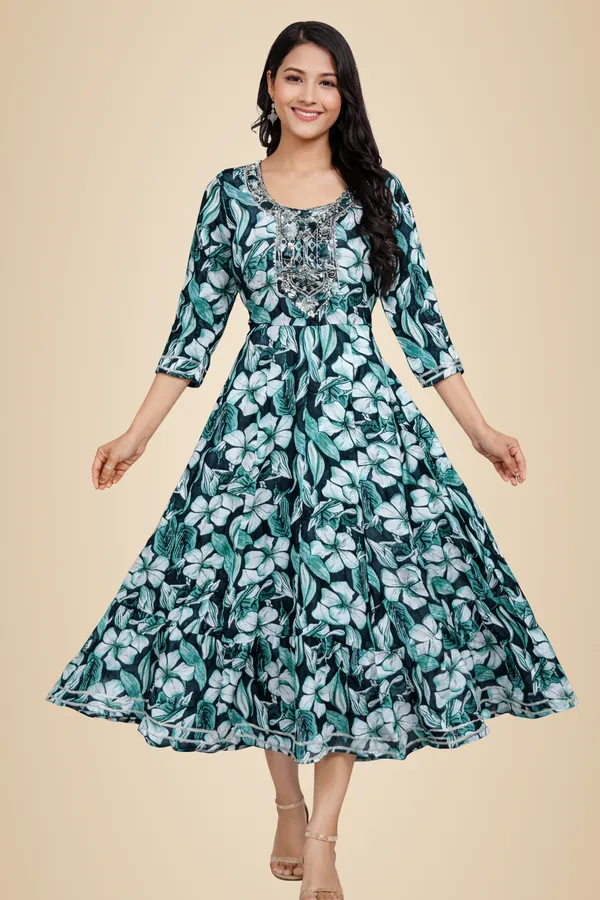 Green_Premium_Cotton_Frock_Suit_For_Women