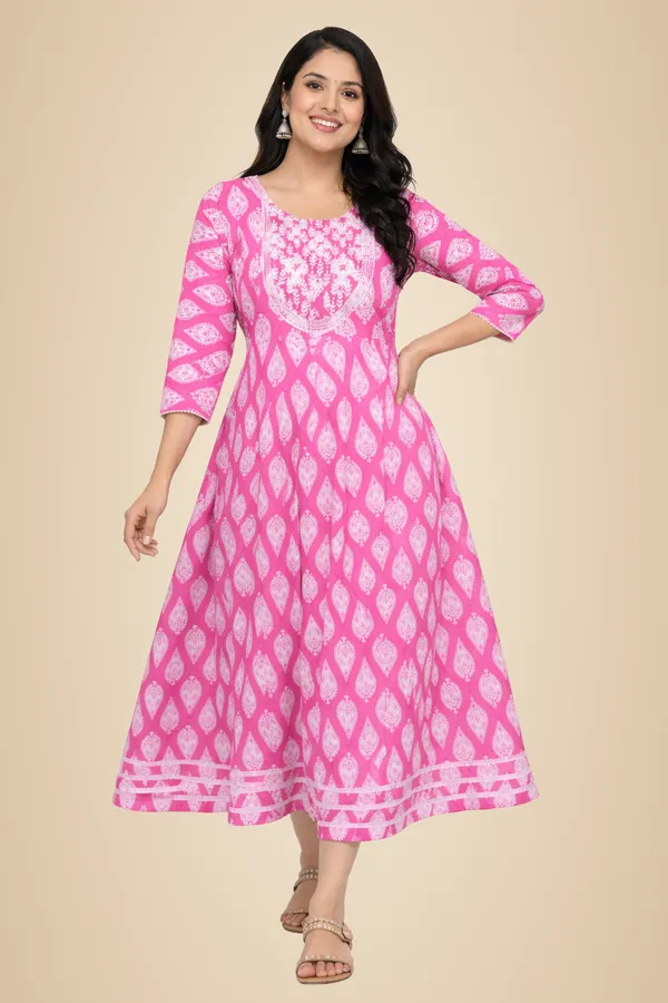 Pink_And_White_Premium_Cotton_Frock_Suit_For_Women