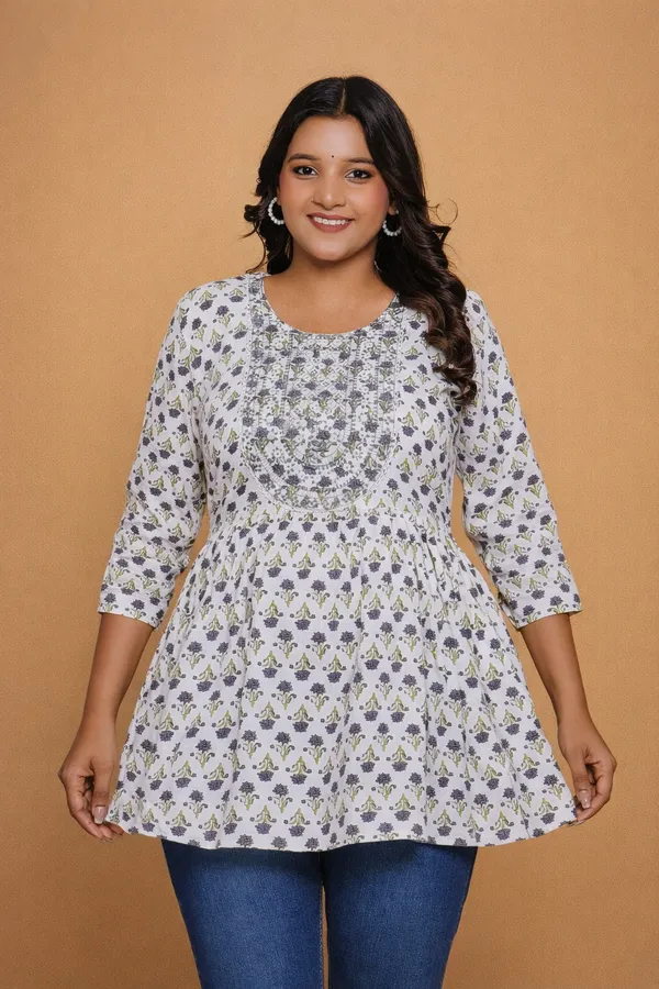 White_Premium_Cotton_Kurti_For_Women
