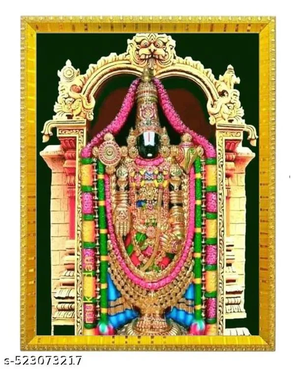 Tirupati_Balaji_Photo_Frame_Gold_2199_08_X_12_Inch