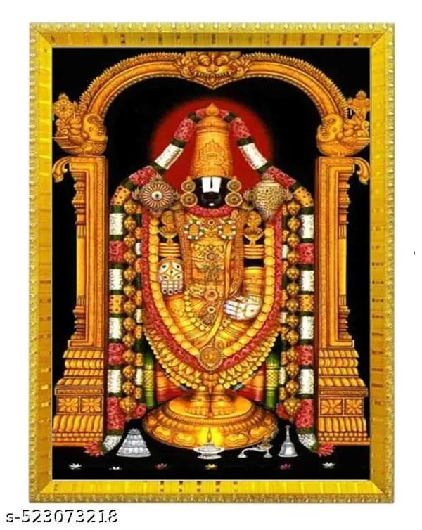 Tirupati_Balaji_Photo_Frame_Gold_2199_08_X_12_Inch