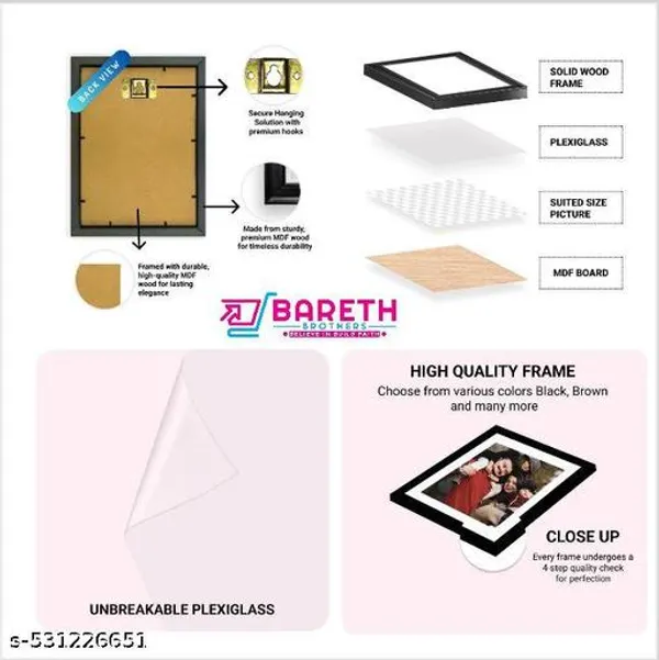 A4_Size_Black_Photo_Frame_Pichwai_Cow_Lotuss_&_Bells_Photo_Frame_Office_,_Home_,_Hall_Decoretive