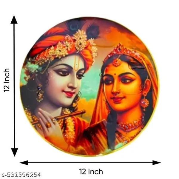 Radha_Krishna_Golden_Round_Frame_Size_12_*_12_Inch_Your_Home_,_Office_Decorative_1
