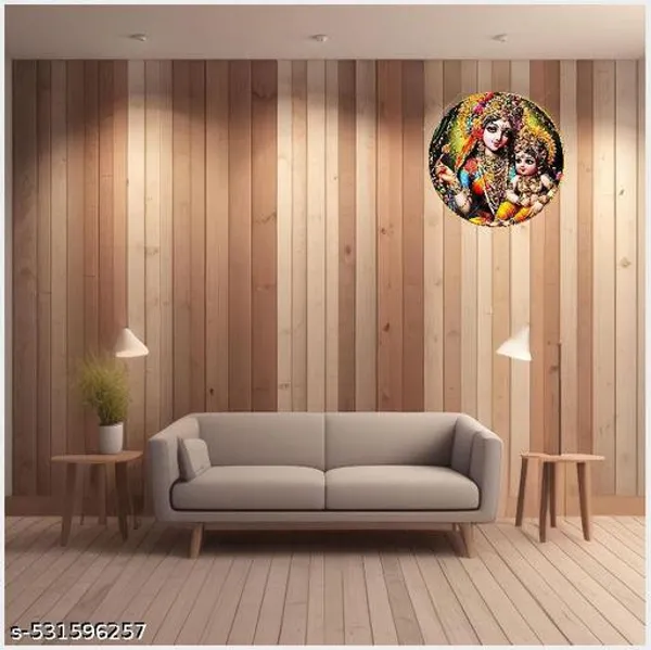 Yashoda_Krishna_Golden_Round_Frame_Size_12_*_12_Inch_Your_Home_,_Office_Decorative_1