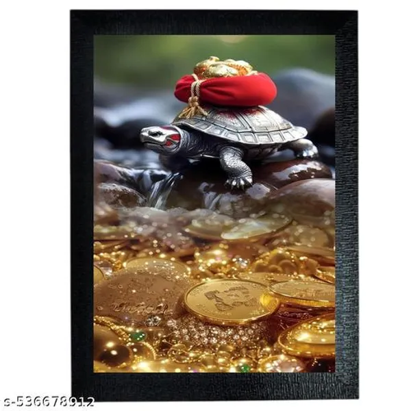 Bareth_Brothers_Feng_Shui_Tortoise_Moneyy_Manifestation_Wall_Art_Photo_Frame,_8X12_Inches_Black_Frame_Home_Decor_Offices_Resturants_Shops_Malls_Gift