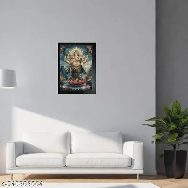 A4_Frame_Black_Ganeshh_Ji_Printed_Photo_Best_Quality_Papaer_Home_,_Office_Decorative_1