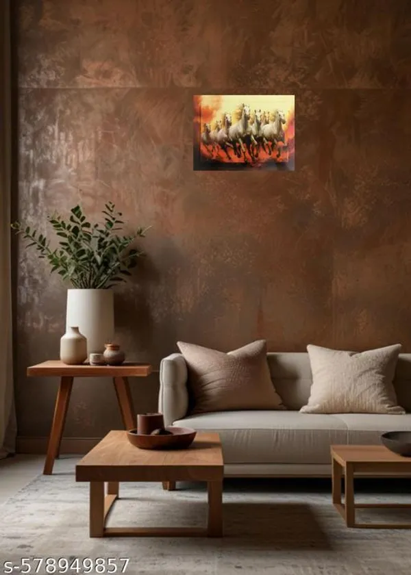 7_Horses_Vastu_Wooden_Scenery_Orange__3D_Wall_Hanging_For_Living_Room_&_Office