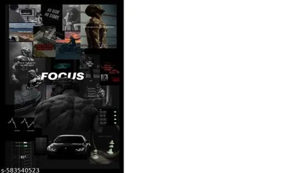 A4_Size_“Focus_&_Motivation”_Collage_Printed_Plastic_Photo_Frame__Gym_&_Success_Wall_Decor