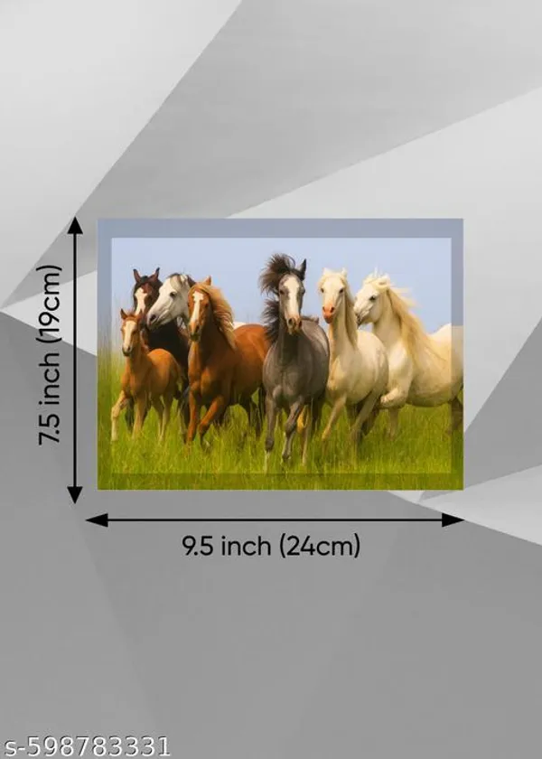 7_Horses_Wooden_3D_Wall_Scenery_Green__Multicolor_Power_Edition_For_Home_&_Office_Decor