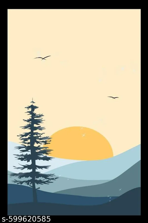 Sunset_Pine_Tree_Landscape_Wall_Poster__Nature_Scenery_Art_Print