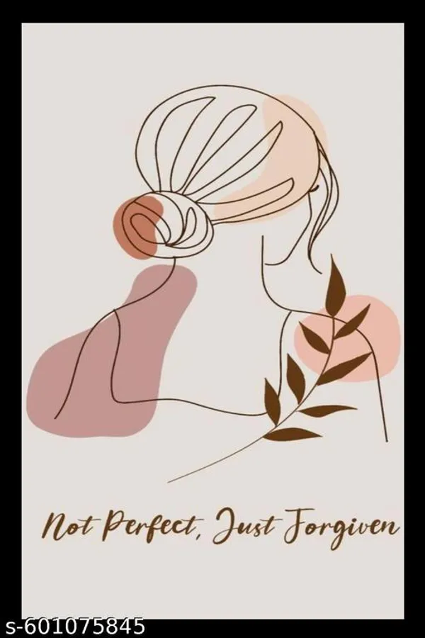 Inspirational_Line_Art_Wooden_Wall_Frame__“Not_Perfect,_Just_Forgiven