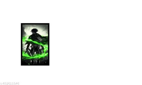 Attack_On_Titan__Green_Aura_Levi_Wooden_Wall_Frame