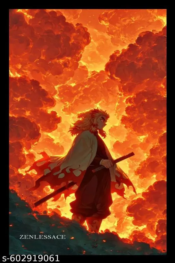 Demon_Slayer_Kyojuro_Rengoku_Flame_Hashira_Anime_Wooden_Photo_Frame