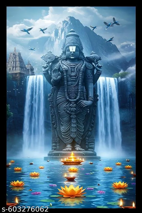 Divine_Lord_Venkateswara_Tirupati_Balaji_Wooden_Frame__Spiritual_Home_Decor__Wall_Art