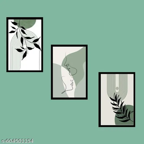 Minimalist_Abstract_Green_Wooden_Wall_Frame_Set_Pack_Of_3