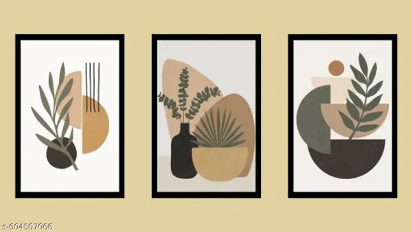 Earthy_Abstract_Botanical_Wooden_Wall_Frame_Set_Pack_Of_3