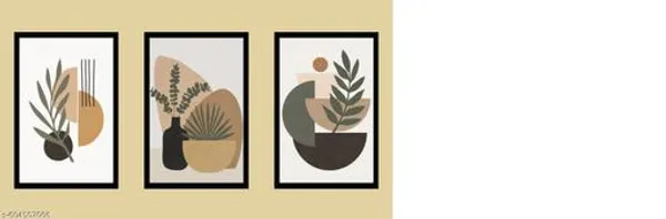 Earthy_Abstract_Botanical_Wooden_Wall_Frame_Set_Pack_Of_3