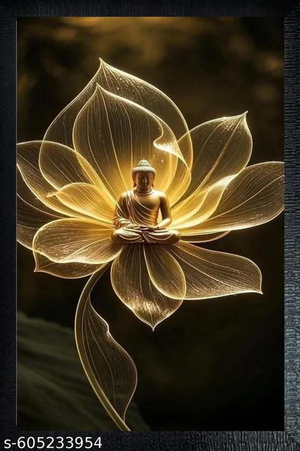 Meditating_Buddha_On_A_Luminous_Lotus