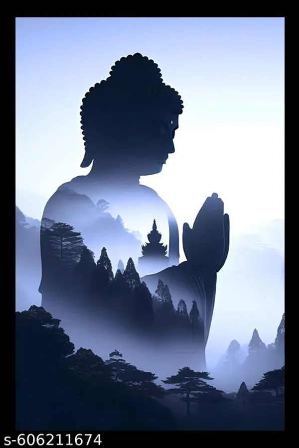 Divine_Buddha_Silhouette_Wooden_Wall_Frame
