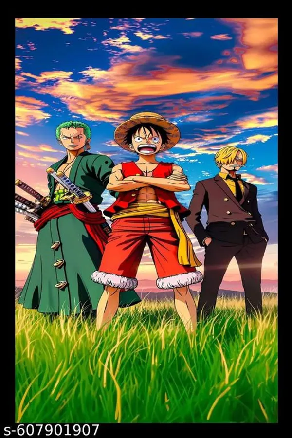 One_Piece_Monkey_D._Luffy_Wall_Wooden_Frame
