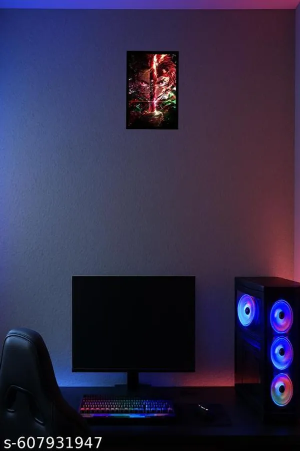 Demon_Slayer_Tanjiro_Kamado_Anime_Fan_Art_Wooden_Wall_Frame