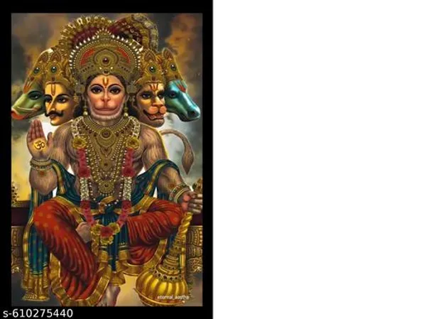 Panchmukhi_Hanuman_Ji_Divine_Wooden_Photo_Frame_For_Home_Temple_&_Decor