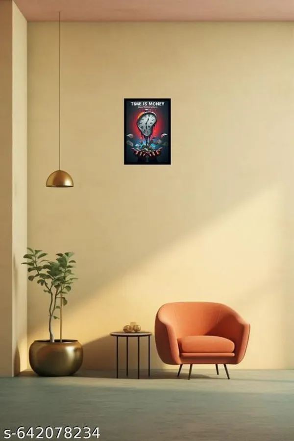 Time_Is_Money_Surreal_Art_Motivational_Wooden_Photo_Frame