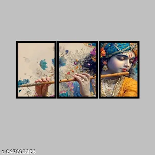 Divine_Krishna_Flute_Art_Print_Pack_Of_3
