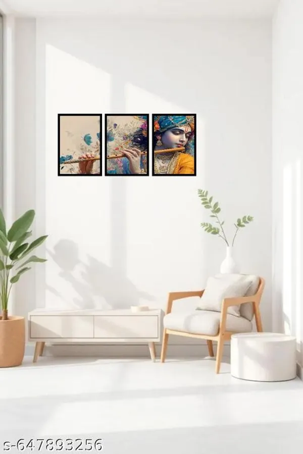 Divine_Krishna_Flute_Art_Print_Pack_Of_3