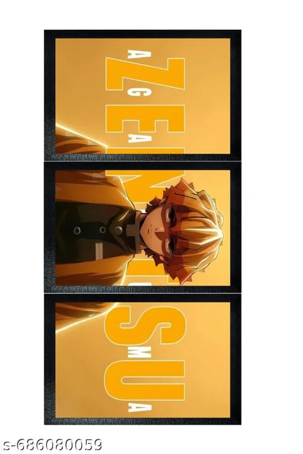 Zenitsu_Agatsuma_Thunder_Breathing_Anime_Wall_Photo_Frames_Pack_Of_3