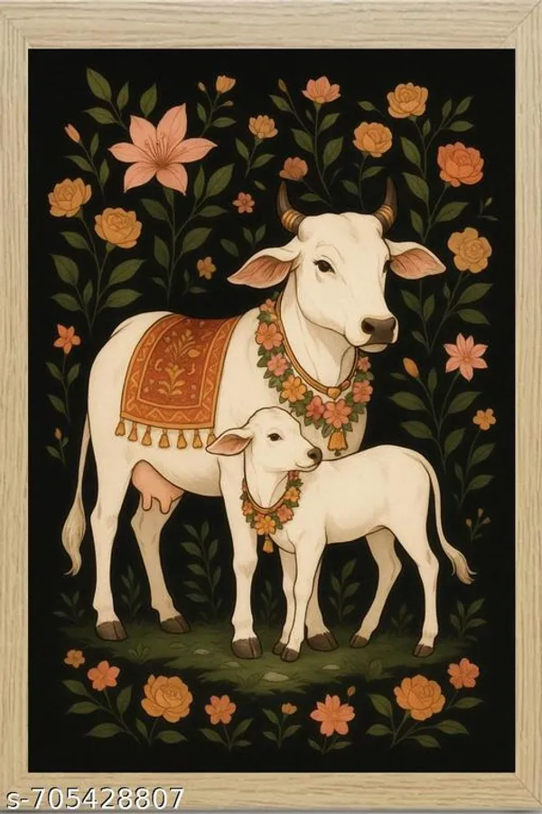 Floral_Folk_Cow_&_Calf_Wall_Art__Bareth_Brothers_Collection