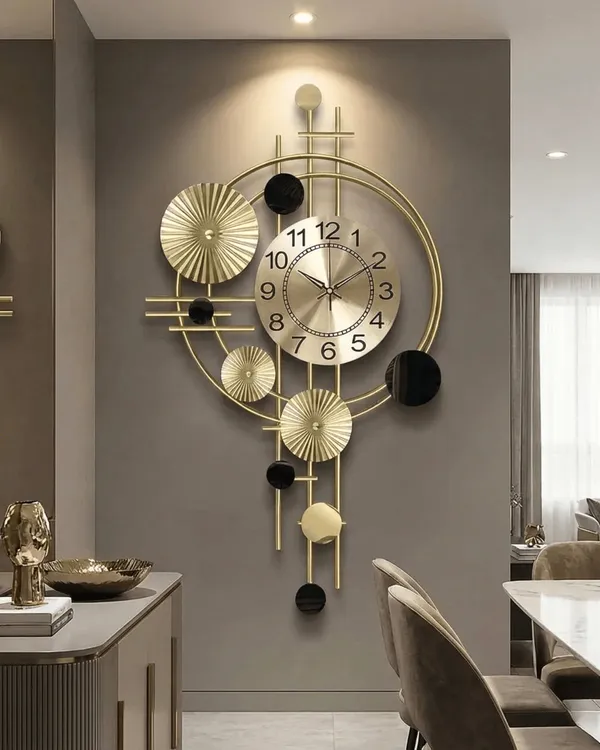 Luxury_Gold_&_Black_Metal_Wall_Clock_|_Modern_Geometric_Decorative_Wall_Clock_|_30_x_18_Inch