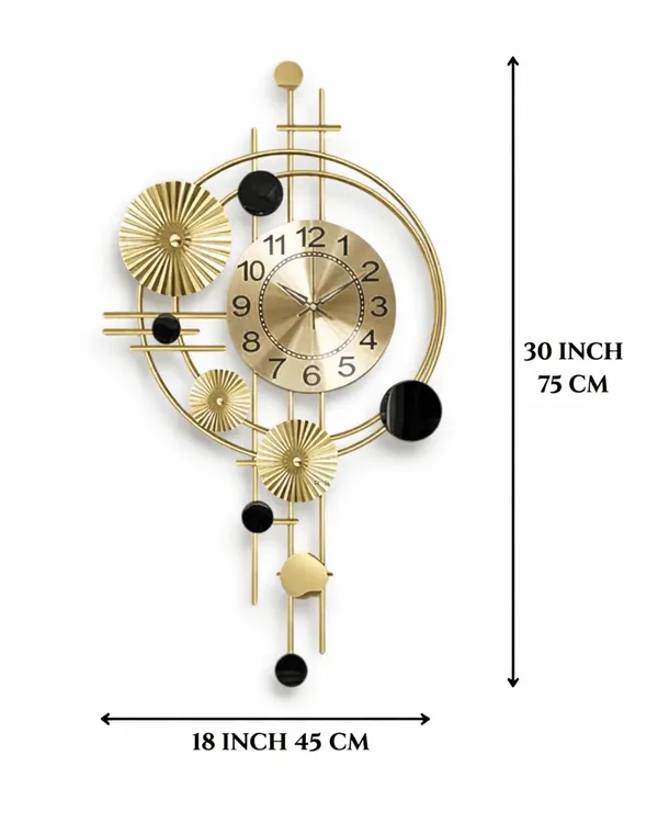 Luxury_Gold_&_Black_Metal_Wall_Clock_|_Modern_Geometric_Decorative_Wall_Clock_|_30_x_18_Inch