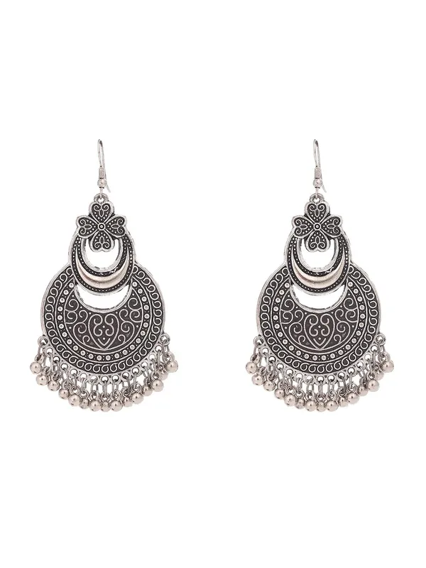 Oxidised_Silver_Traditional_Floral_Design_And_Antique_Finish_And_Hanging_Bells_Elegant_Statement_Jewelry_Chandbali_Earrings_For_Women