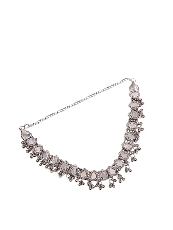 Oxidised_Silver_Teardrop_Choker_Necklace_With_Hanging_Beads_Ethnic_Jewelry_For_Women