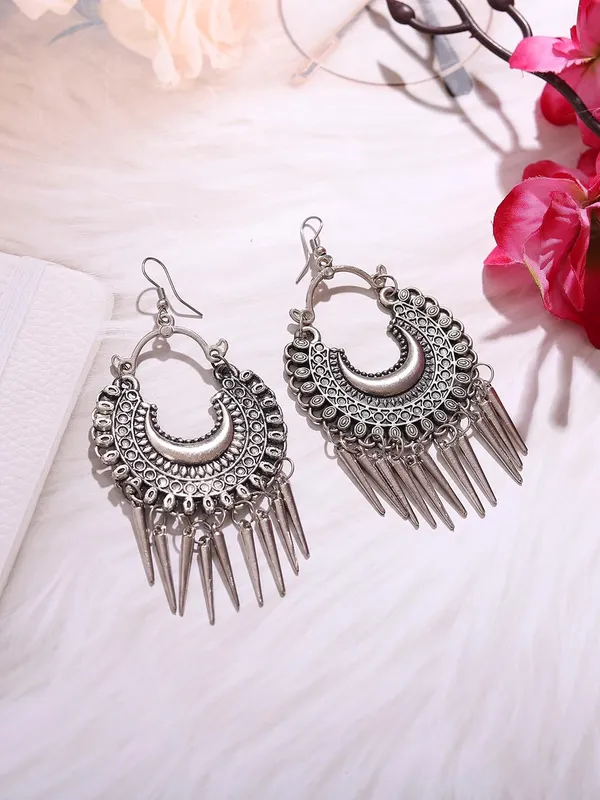 Antique_Silver_Crescent_Moon_Design_With_Dangling_Spikes_And_Festival_Statement_Jewelry_Vintage_Bohemian_Chandelier_Earrings_For_Women