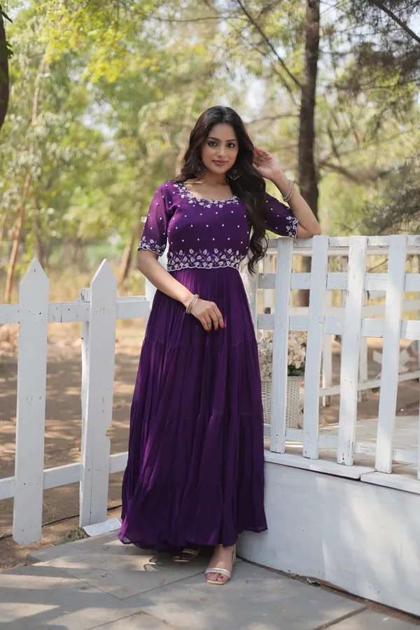 Purple_Faux_Blooming_Readymade_Gown_For_Women