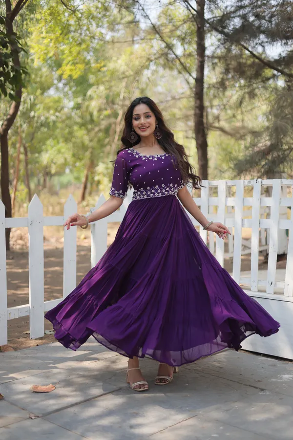 Purple_Faux_Blooming_Readymade_Gown_For_Women