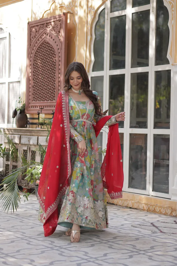 Sky_Blue_Russian_Silk_Readymade_Alia_Cut_Gown_With_Dupatta_Set_For_Women