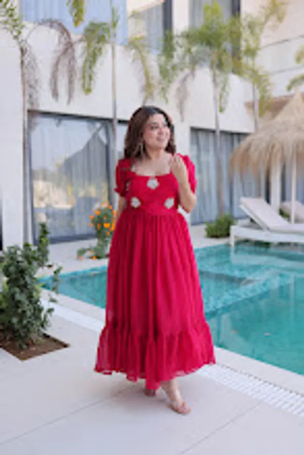 Pink_Fendi_Silk_Readymade_Gown_For_Women