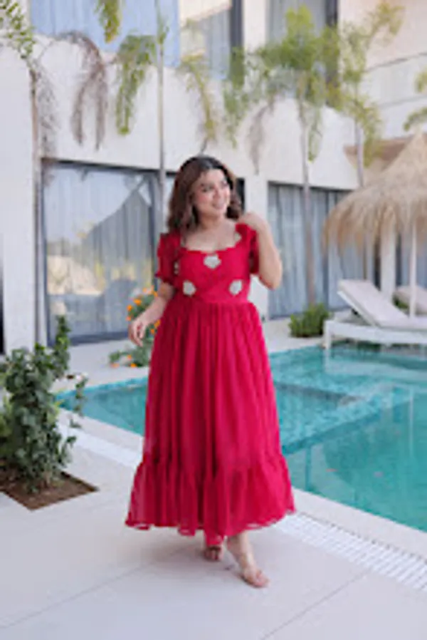 Pink_Fendi_Silk_Readymade_Gown_For_Women
